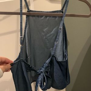 Adorable Express Denim Backless Shirt